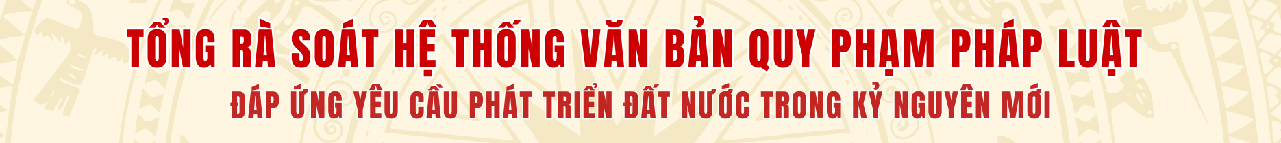 TỔNG RÀ SOÁT VĂN BẢN QUY PHẠM PHÁP LUẬT